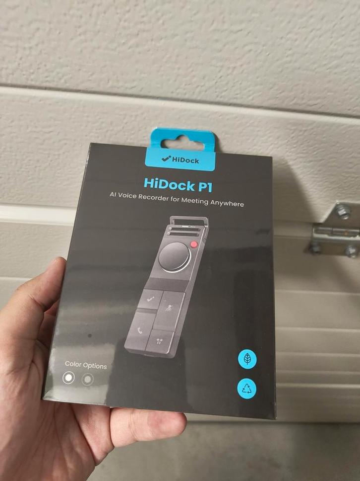 HiDock P1 AI Voice Recorder - Nieuw in Doos!, Computers en Software, Headsets, Ophalen of Verzenden
