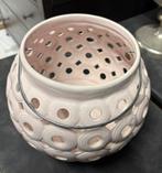 Lichtroze grote kandelaar-windlicht, Ophalen, Zo goed als nieuw, Overige materialen, Minder dan 25 cm