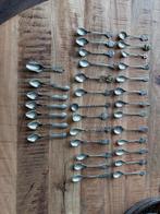 Verzilverde lepeltjes - 33 stuks, Antiek en Kunst, Antiek | Bestek, Ophalen of Verzenden