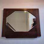 Antieke art deco achthoekige spiegel, Antiek en Kunst, Ophalen, Rechthoekig, 100 tot 150 cm, Minder dan 100 cm