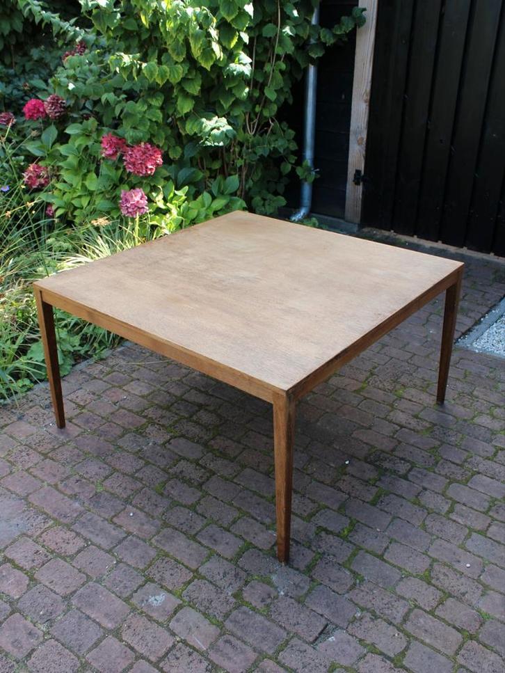 Vintage Deense salontafel in eiken, Huis en Inrichting, Tafels | Salontafels, Gebruikt, 50 tot 75 cm, 100 tot 150 cm, 100 tot 150 cm