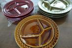 Jaren 70 SARREGUEMINES Franse BARBOTINE majolica fondueborde, Ophalen of Verzenden, Huis en Inrichting