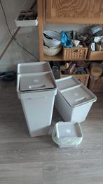 Set of 3 IKEA HÅLLBAR Recycling Bins with Lids – White, Ophalen, Zo goed als nieuw, Kunststof, Minder dan 50 cm