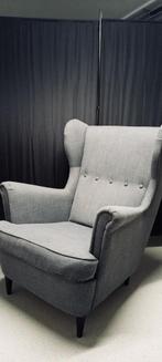 STRANDMON Oorfauteuil, Nordvalla donkergrijs, Ophalen, Zo goed als nieuw, 75 tot 100 cm, Hout
