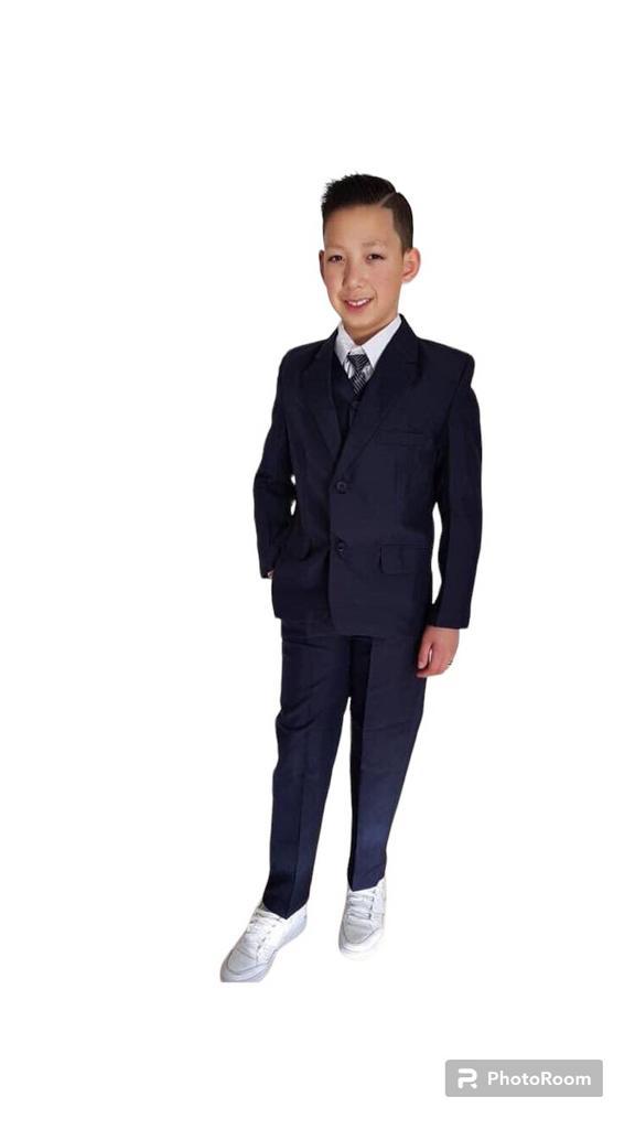 ** NIEUW **  kompleet 5-delig zwart kostuum. Maten 98 tm 152, Kinderen en Baby's, Kinderkleding | Maat 140, Nieuw, Jongen, Overige typen