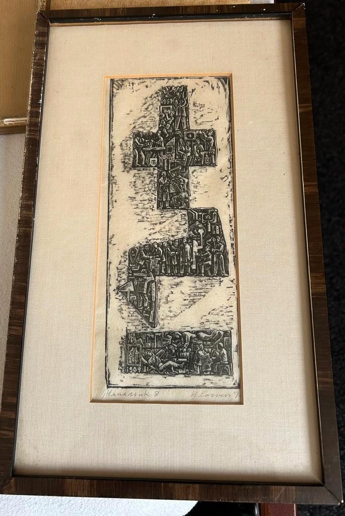 Drie etsen, Antiek en Kunst, Kunst | Schilderijen | Klassiek, Ophalen of Verzenden