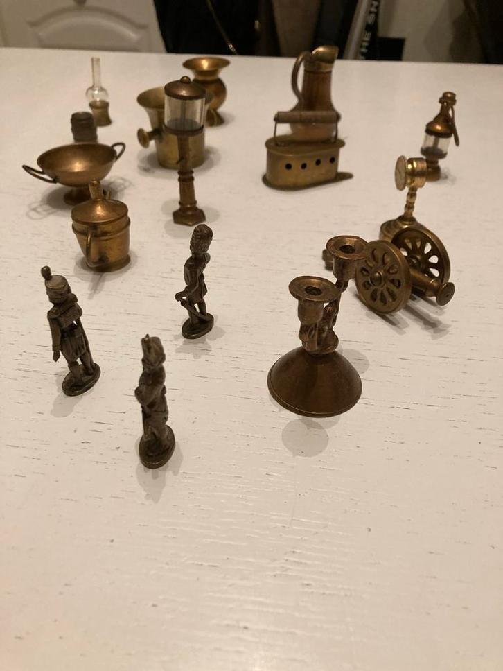 Collectie Miniatuur Messing Objecten, Antiek en Kunst, Antiek | Overige Antiek, Ophalen