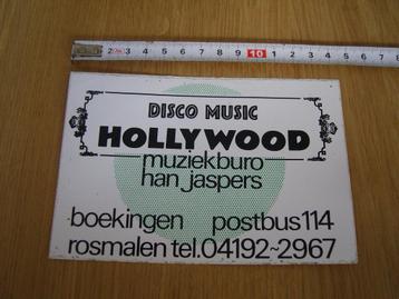 sticker Rosmalen Disco Music HOLLY WOOD HAN JASPER  beschikbaar voor biedingen