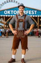 Oktoberfest Kostuum Heren S - Grijs, Nieuw, Ophalen of Verzenden, Overige thema's, Kleding