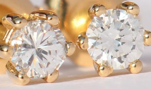 14 kt gouden oorbellen 0.31 ct diamanten briljant natuurlijk, Sieraden, Tassen en Uiterlijk, Oorbellen, Nieuw, Knopjes of Stekers
