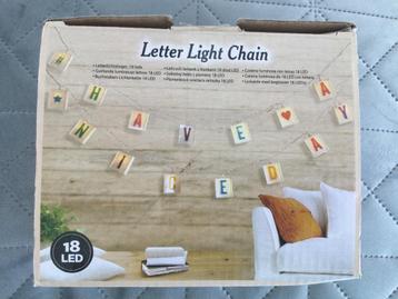 Letter lichtsnoer lichtslinger light chain 285cm ZGAN beschikbaar voor biedingen