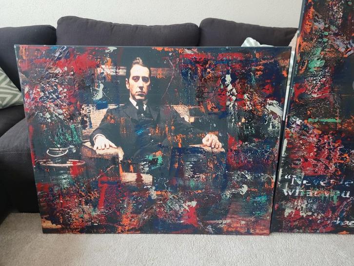 The Godfather/ Corleone/Al Pacino/ maffia, Antiek en Kunst, Kunst | Schilderijen | Modern, Verzenden