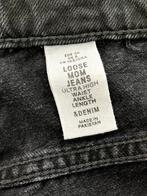 H&M loose fit mom jeans zwart met hoge taille, H&M, Zwart, Ophalen of Verzenden, Zo goed als nieuw