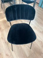 Zwarte velvet eetkamerstoelen, 6 stuks, Ophalen, Zwart, Zo goed als nieuw, Stof
