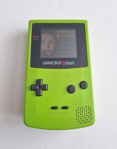 Nintendo Game Boy Color Lime Green, Spelcomputers en Games, Games | Nintendo Game Boy, Gebruikt, Ophalen of Verzenden