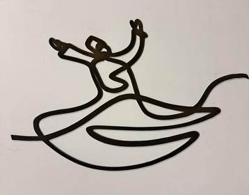 Metal art bronze color steel 4mm dik 90 cm breed 56 cm hoog beschikbaar voor biedingen