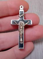 Vintage krucifix hanger die open kan, Antiek en Kunst, Ophalen of Verzenden