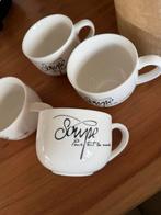 4 soepkommen Riviera Maison Soupe pour tout, Ophalen, Zo goed als nieuw, Overige stijlen, Kom(men)