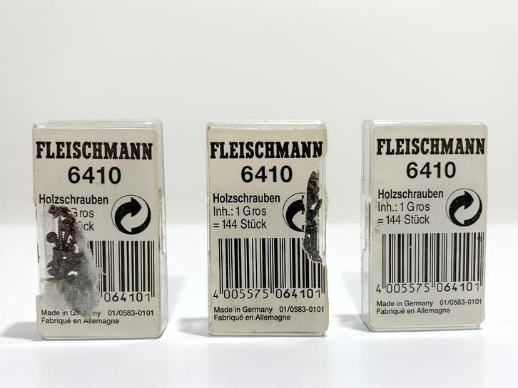 FLM: 6410 set van 3 doosjes houtschroeven voor H0-spoor, Hobby en Vrije tijd, Modeltreinen | H0, Zo goed als nieuw, Overige typen
