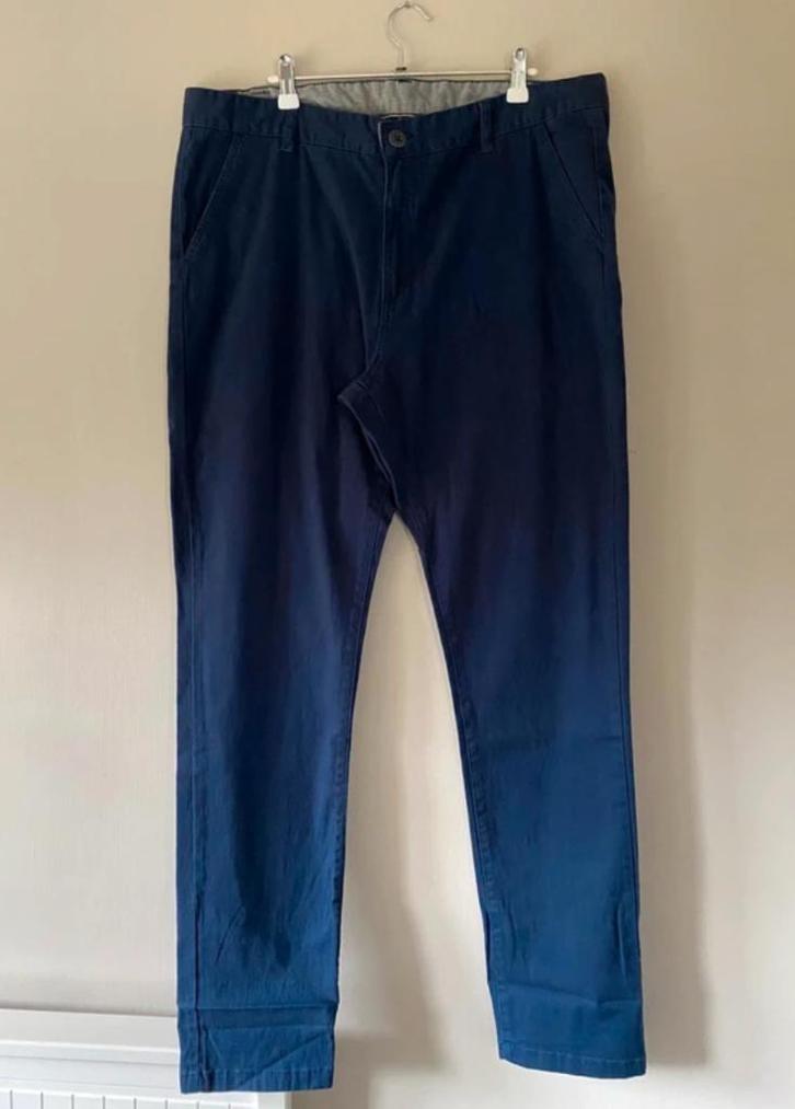 Donkerblauwe heren pantalon broek maat XXL, Kleding | Heren, Broeken en Pantalons, Zo goed als nieuw, Overige maten, Blauw, Verzenden