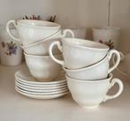 6 kop en schotels Wood & Sons cream, Antiek en Kunst, Antiek | Servies los, Ophalen of Verzenden