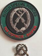 KCT sniper badge COTR CIE 104 & sniper speld, Verzenden, Landmacht, Nederland, Kleding of Schoenen