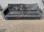 WOOOD Robin 3‑zits bank fluweel Antraciet, Ophalen of Verzenden, 75 tot 100 cm, 200 tot 250 cm