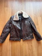 Leren jas Pasveer in nieuwstaat, kraag afneembaar - maat M/L, Ophalen of Verzenden, Zo goed als nieuw, Maat 48/50 (M), Bruin