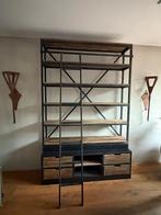 Grote industriële boekenkast, Ophalen, Met plank(en), Gebruikt, 50 tot 100 cm