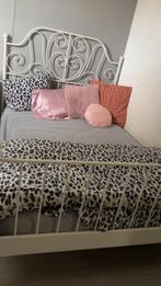 Ikea bed, Gebruikt, 140 cm, Metaal, Wit