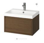 2 - IKEA ÄNGSJÖN/BACKSJÖN Wastafelkast Bruin Eiken, Huis en Inrichting, Badkamer | Badkamermeubels, Ophalen, 50 tot 100 cm, Zo goed als nieuw
