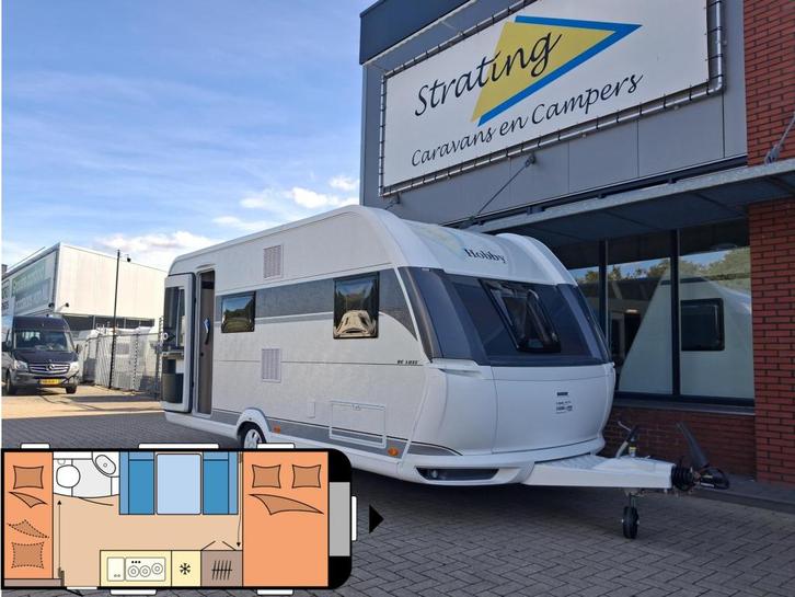 Hobby De Luxe 490 KMF NIEUW!! Stapelbedden, Caravans en Kamperen, Caravans, Bedrijf, tot en met 5, 1000 - 1250 kg, Overige, Hobby