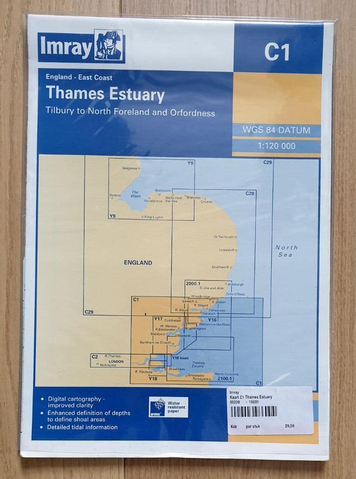 Vaarkaarten Imray C1, C12, C30, Watersport en Boten, Navigatiemiddelen en Scheepselektronica, Zo goed als nieuw, Ophalen of Verzenden