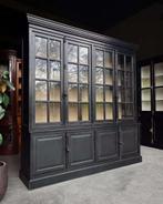 Prachtige zwarte Vitrinekast | Chique buffetkast zwart #2479, Niet ingevuld, 200 cm of meer, Niet ingevuld, Ophalen of Verzenden