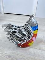 Metalen kip multicolor 23x23 cm, Huis en Inrichting, Ophalen of Verzenden, Zo goed als nieuw