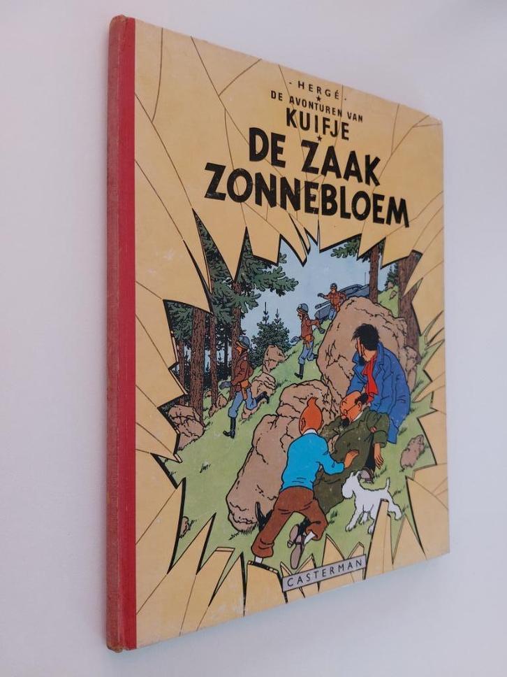 Kuifje - 1e Druk - De Zaak Zonnebloem - 1956 - Mooie Staat -, Boeken, Stripboeken, Gelezen, Eén stripboek, Ophalen of Verzenden