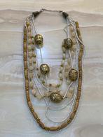 Vintage Gelaagde Ketting, Overige materialen, Beige, Ophalen of Verzenden, Verstelbaar