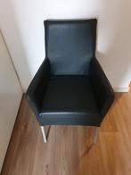 Stoel lederen, Huis en Inrichting, Ophalen, Zwart, Leer, Zo goed als nieuw