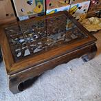 Chinese Opium salontafel met de vijf zegeningen, 100 tot 150 cm, Zo goed als nieuw, Minder dan 50 cm, Rechthoekig