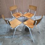 25 x Vintage schoolstoelen houten cafe stoelen horeca retro, Ophalen of Verzenden, Zo goed als nieuw, Bruin, Vijf, Zes of meer stoelen