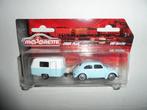 Majorette - Volkswagen Kever met ERIBA Puck caravan - 1:64, Hobby en Vrije tijd, Ophalen of Verzenden, Nieuw, Auto