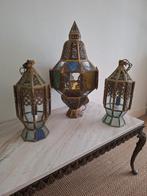Originele Marokkaanse hanglampen, Gebruikt, 50 tot 75 cm, Glas, Ophalen