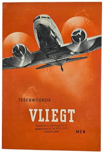 Brochure - KLM Tegenwoordig Vliegt Men, Dakota DC-2 beschikbaar voor biedingen