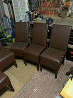 Eetkamerstoelen, Huis en Inrichting, Overige materialen, Gebruikt, Bruin, Ophalen of Verzenden