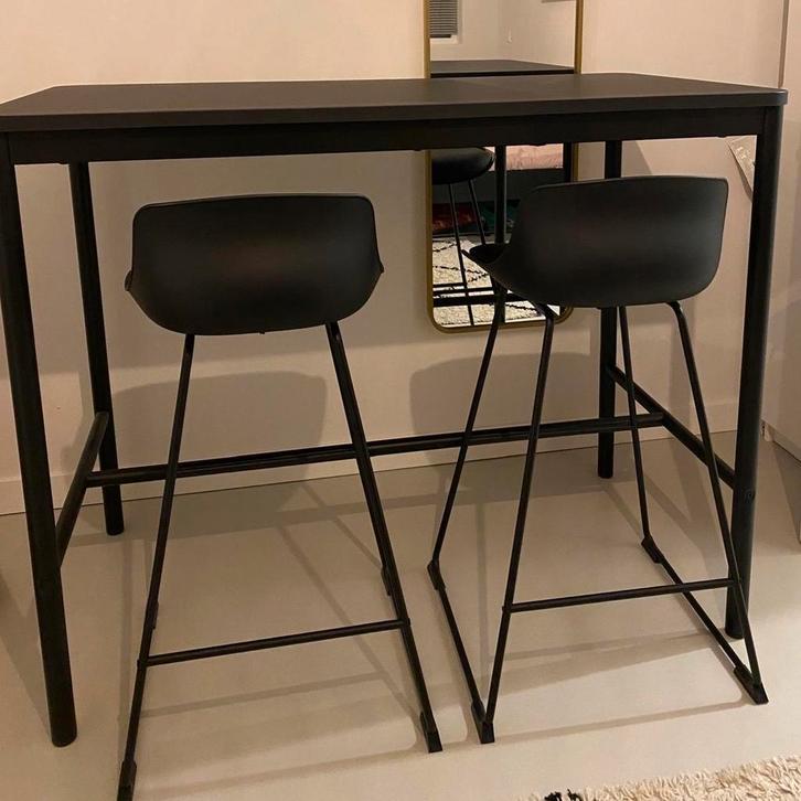 Ikea Tommaryd bartafel + 2 hoge stoelen - perfecte staat!, Huis en Inrichting, Tafels | Statafels, Zo goed als nieuw, Ophalen