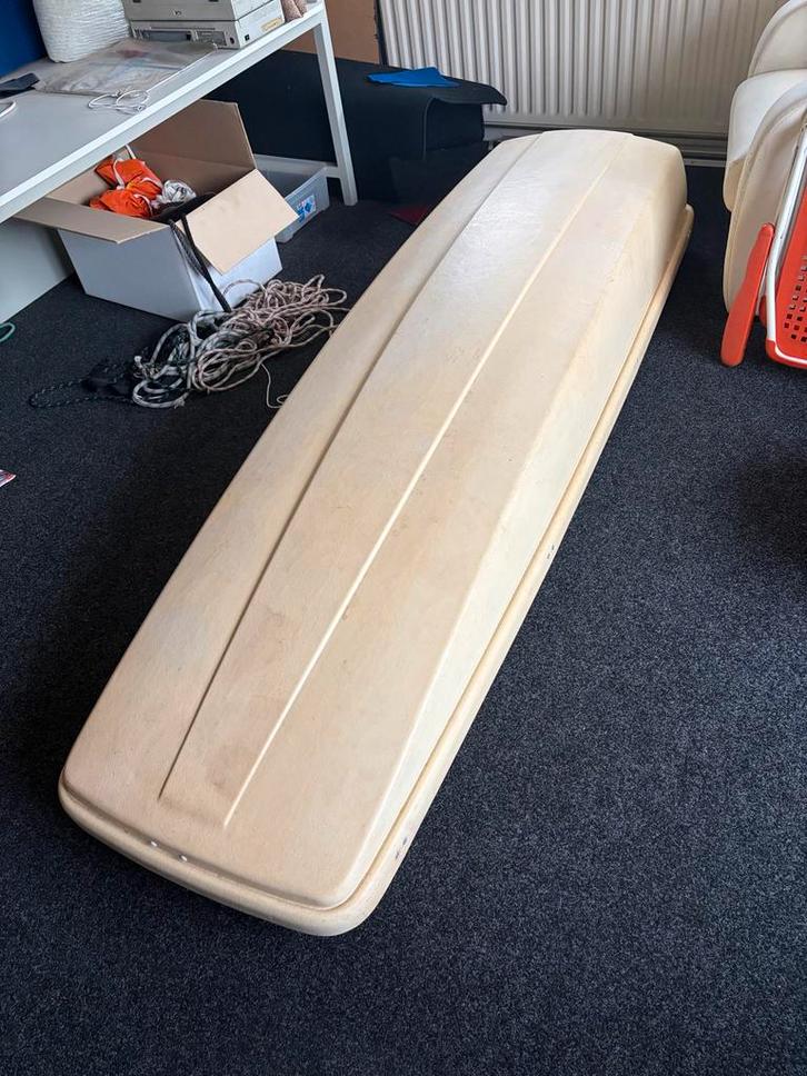 Skikoffer met dakdragers - klaar voor de wintersport!, Auto diversen, Dakkoffers, Gebruikt, Ophalen