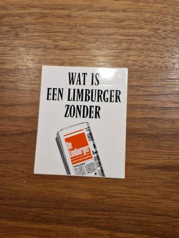 2741 Limburgse sticker - Wat is een Limburger zonder? beschikbaar voor biedingen