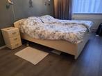 Elektrisch verstelbaar 2 persoons bed, 160 cm, Crème, Gebruikt, Hout