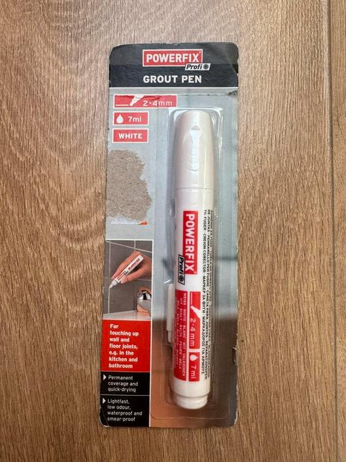 Nieuw Powerfix voegenpen Grout pen wit, Huis en Inrichting, Badkamer | Badtextiel en Accessoires, Nieuw, Overige typen, Wit, Ophalen of Verzenden