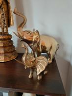 Hollywood Regency stijl set messing olifanten, Antiek en Kunst, Ophalen